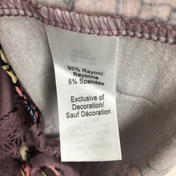 Maurices Women's Size M Purple Floral Blouse - Picture 3 of 5